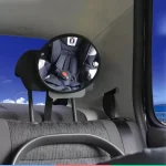 espelho retrovisor para banco traseiro bebê buba instalado no carro