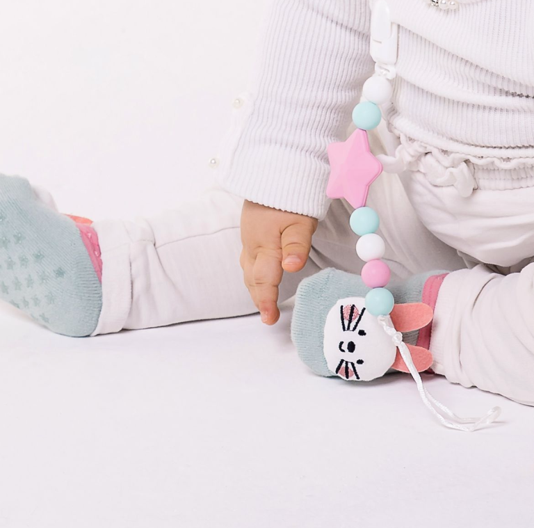 Prendedor de Chupeta em Silicone Rosa - Buba