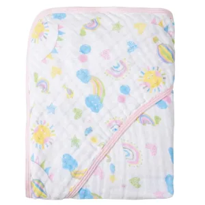 Toalha de Banho Bebê Soft 100% Algodão - Arco Íris