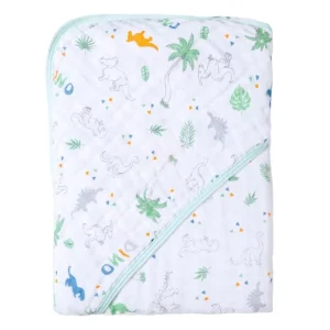 Toalha de Banho Bebê Soft 100% Algodão - Dinossauro