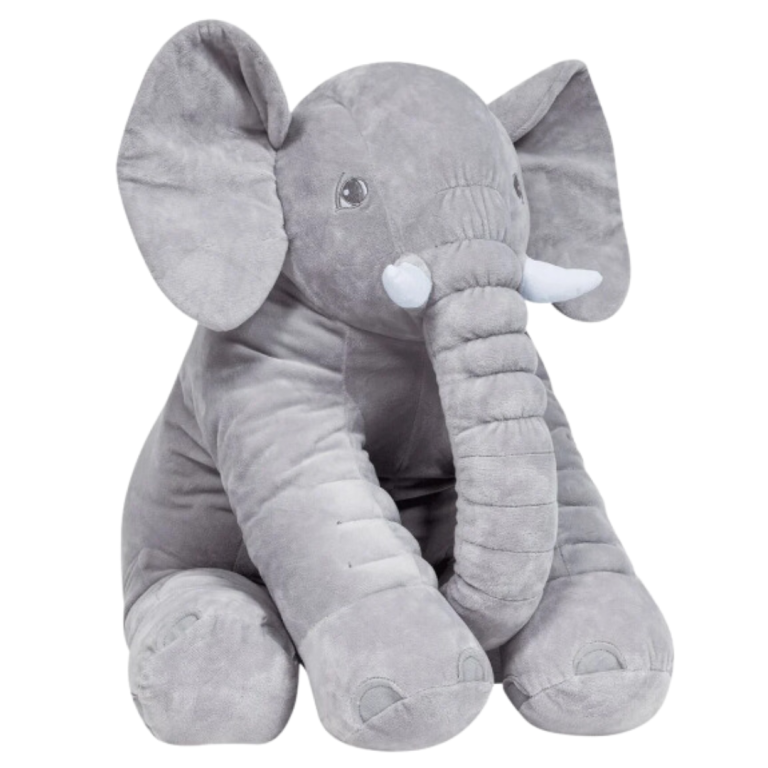 Pelúcia Gigante Elefante 60cm - Cinza