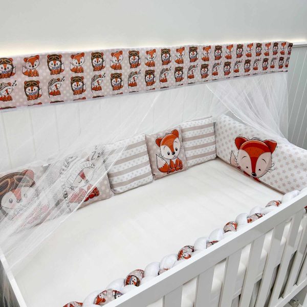 Kit Berço Trança 10 Peças - Raposinha