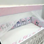 Kit Berço Trança 10 Peças - Pandinha Rosa