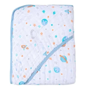 Toalha de Banho Bebê Soft 100% Algodão - Planetas