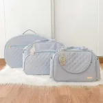 Kit Bolsa Luxo - 3 Peças Azul Bebê