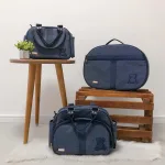 Kit Bolsa Luxo - 3 Peças Cinza Escuro