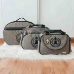Kit Bolsa Luxo - 3 Peças Cinza Urso Cora