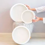 Trio de Nicho Redondo Branco MDF