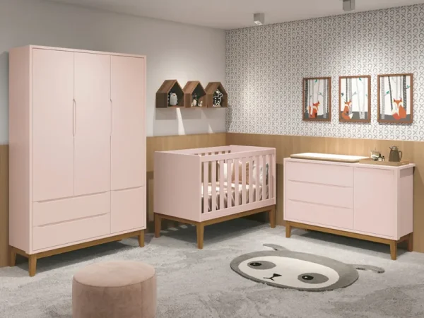 Jogo de Quarto Classic - Rosa Fosco