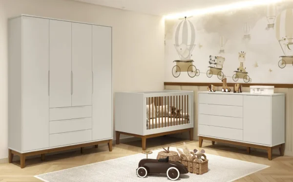 Jogo de Quarto Elfe Wood Classic - Areia Fosco