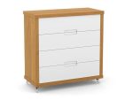 Cômoda Gaveteiro Tutto Branco Amadeirado - Matic