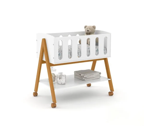 Mini Berço Liv Eco Wood Matic - Branco