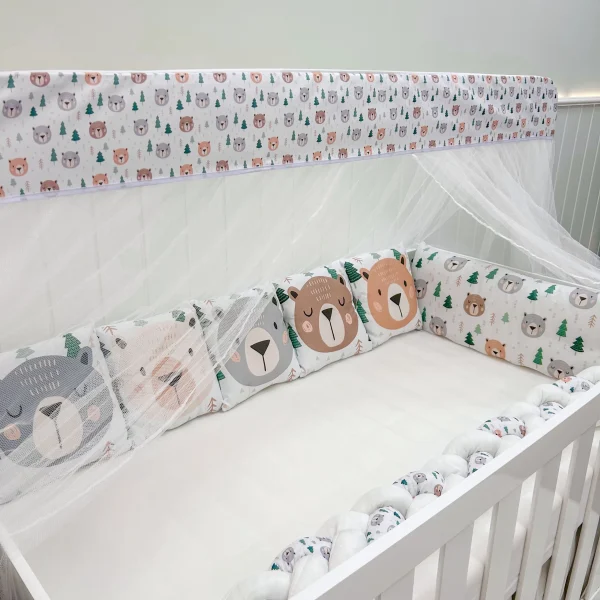 Kit Berço Trança 10 Peças - Urso Floresta