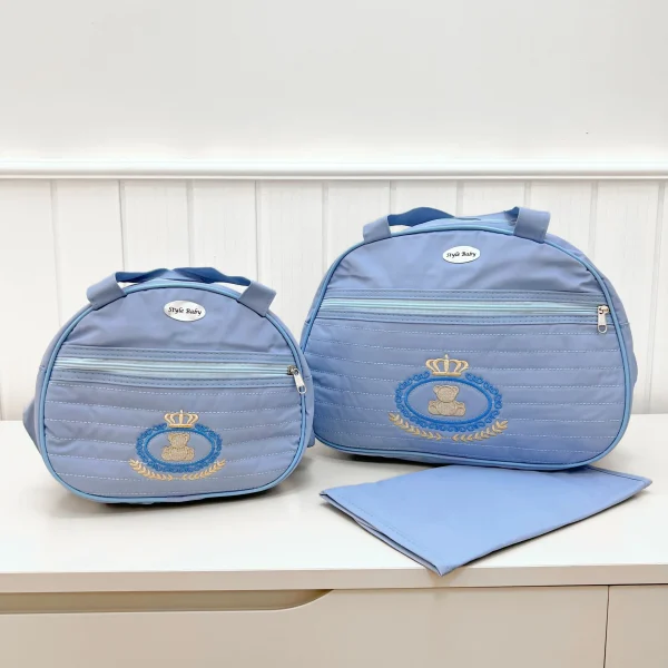 Kit Bolsa Maternidade - 3 Peças Azul
