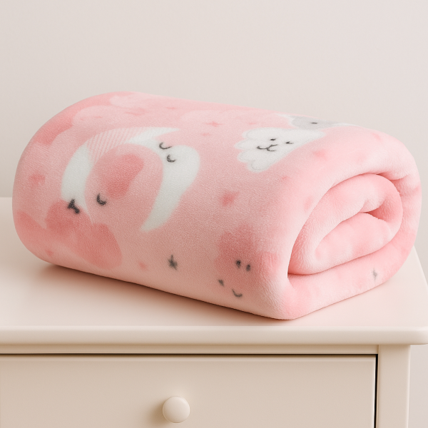 Cobertor Manta Flannel Premuim - Céu Rosa