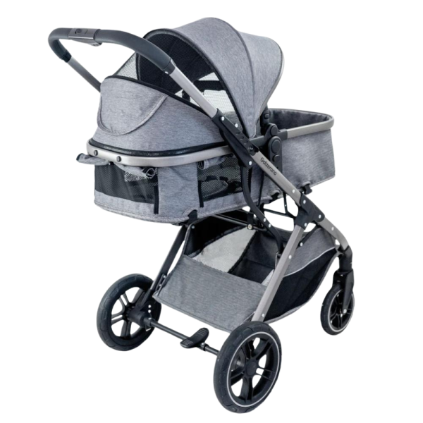 Kit Carrinho de Bebê Zoe - Galzerano Cinza com Prata - Image 8