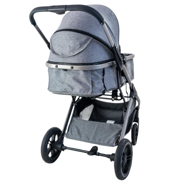 Kit Carrinho de Bebê Zoe - Galzerano Cinza com Prata - Image 9