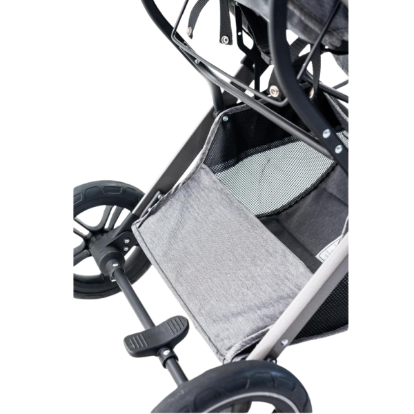Kit Carrinho de Bebê Zoe - Galzerano Cinza com Prata - Image 7