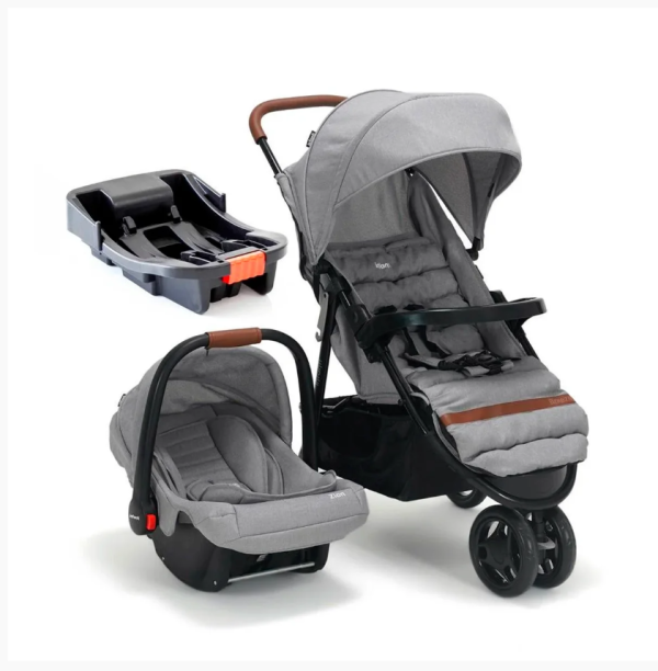Kit Carrinho de Bebê Breeze - Infanti Cinza