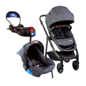 Kit Carrinho de Bebê Epic Lite - Infanti Cinza Grafite
