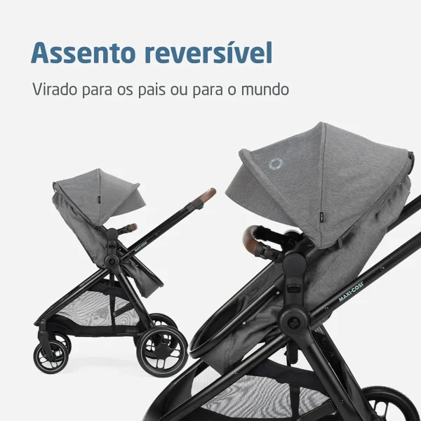 Kit Carrinho de Bebê Anna + Bebê Conforto + Base - Maxi-Cosi Cinza - Image 4