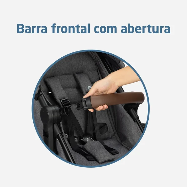 Kit Carrinho de Bebê Anna + Bebê Conforto + Base - Maxi-Cosi Cinza - Image 7
