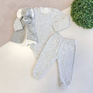 Conjunto Bebê Buclê Peluciado - Mescla