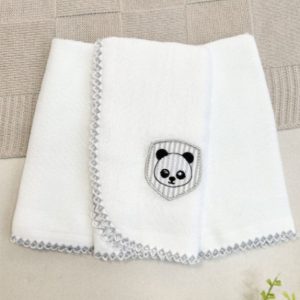 Kit Fralda de Boca Premium Bordada - Pandinha