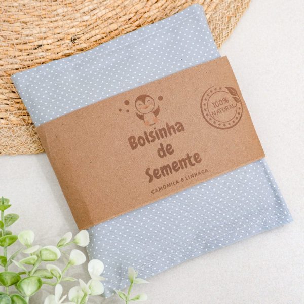 Bolsa Térmica de Sementes para Cólica - Cinza