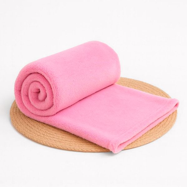 Manta Bebê Microfibra - Rosa Algodão Doce