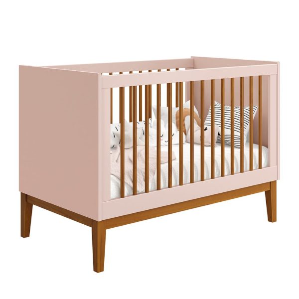 Berço Noah Wood Classic - Rosa Fosco