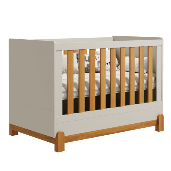 Berço Lotus Liso Reller - Areia Fosco com Savana