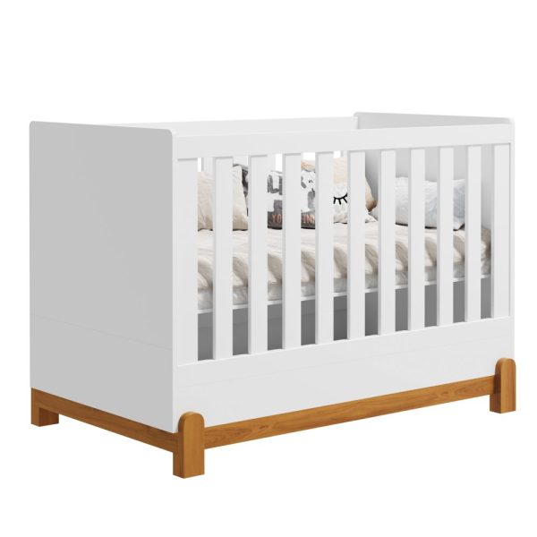 Berço Lotus Liso Reller - Branco Fosco