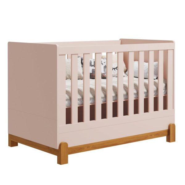 Berço Lotus Liso Reller - Rosa Fosco