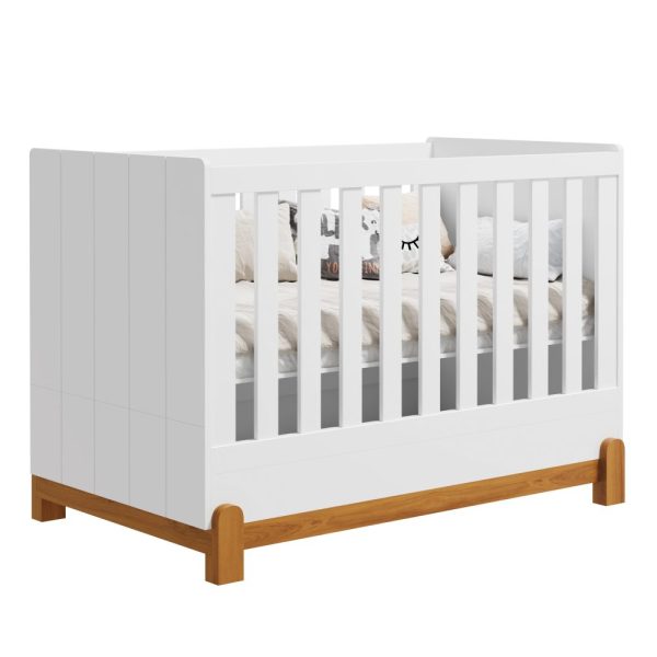 Berço Lotus com Friso Reller - Branco Fosco