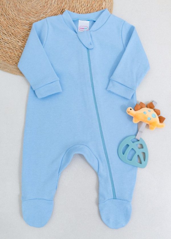 Macacão Bebê Suedine - Azul - P