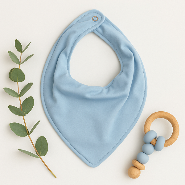 Babador Bandana Bebê Azul Claro – Guube