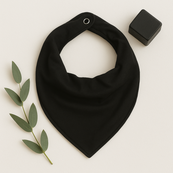 Babador Bandana Bebê Preto – Guube