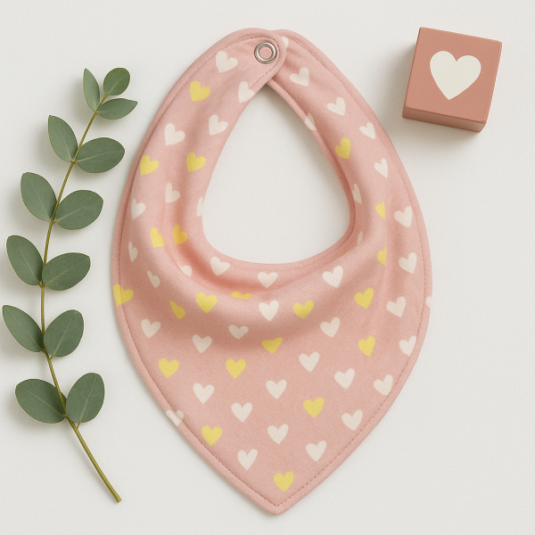 Babador Bandana Bebê Coração – Guube