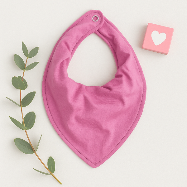 Babador Bandana Bebê Rosa Uva – Guube