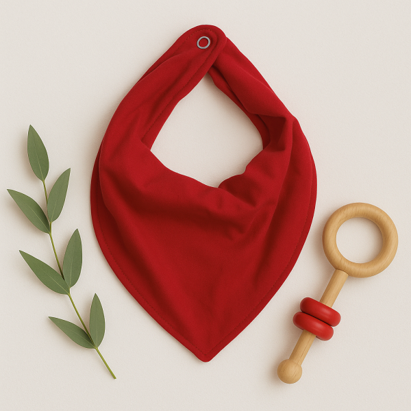 Babador Bandana Bebê Vermelho – Guube