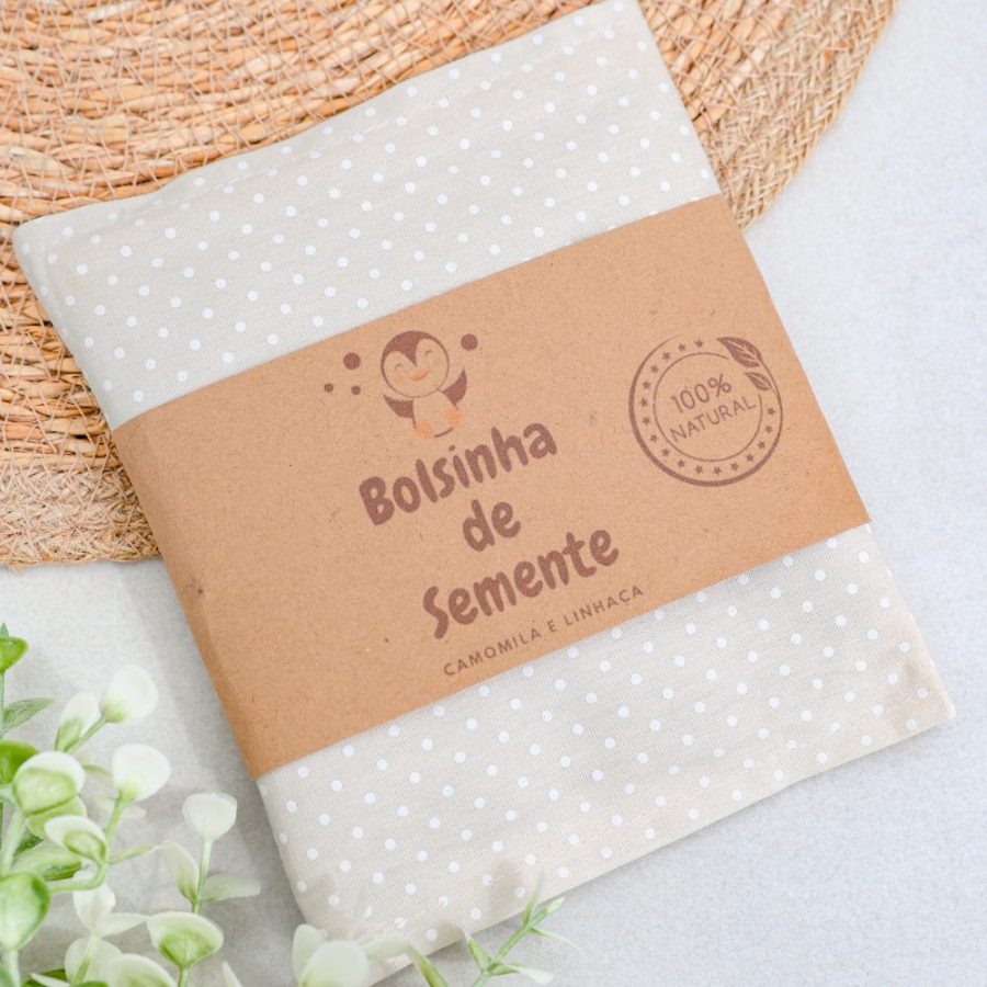Bolsa Térmica de Sementes para Cólica - Bege