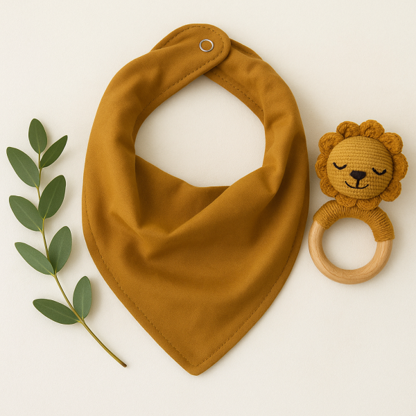 Babador Bandana Bebê Caramelo  – Guube