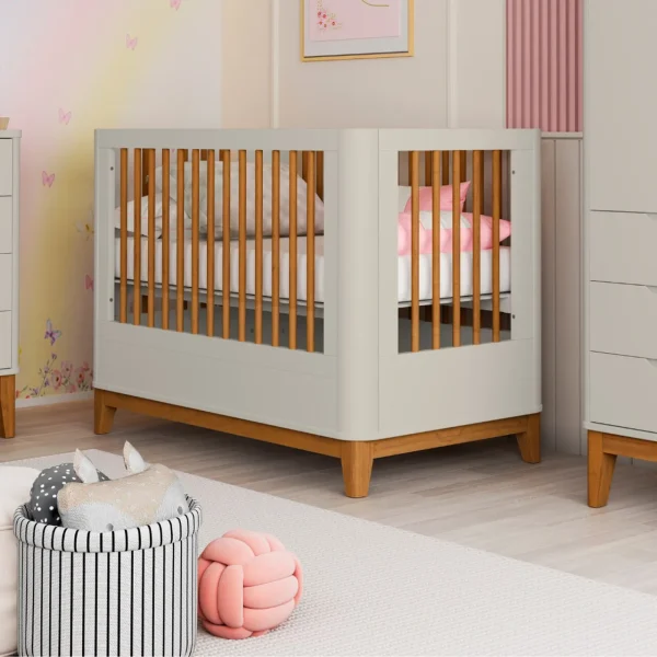 Berço Boom Slim Classic Reller - Areia Fosco