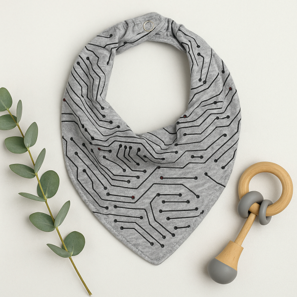 Babador Bandana Bebê Mescla Abstrato – Guube