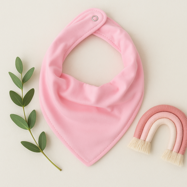 Babador Bandana Bebê Rosa Claro – Guube