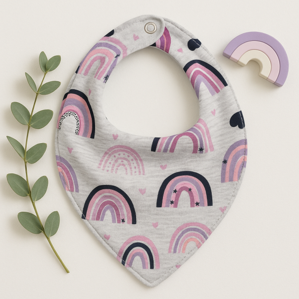 Babador Bandana Bebê Arco Íris – Guube