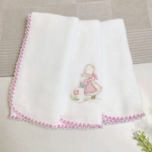 Kit Fralda de Boca Premium Bordada - Camponesa