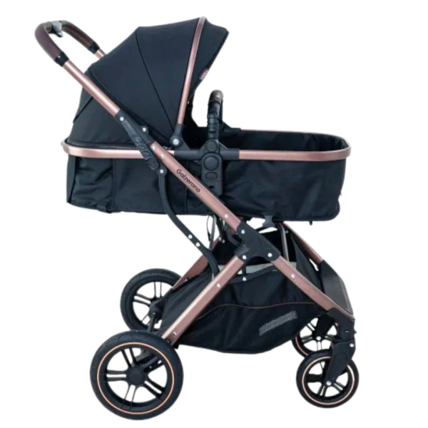Kit Carrinho de Bebê Zoe - Galzerano Preto com Cobre - Image 2