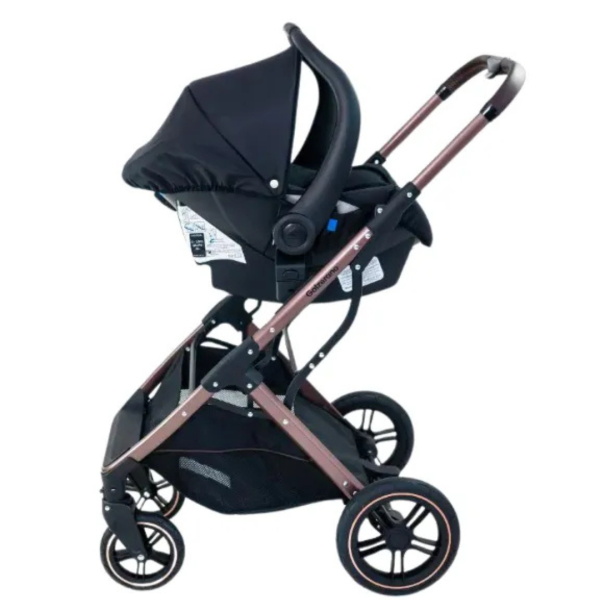Kit Carrinho de Bebê Zoe - Galzerano Preto com Cobre - Image 3